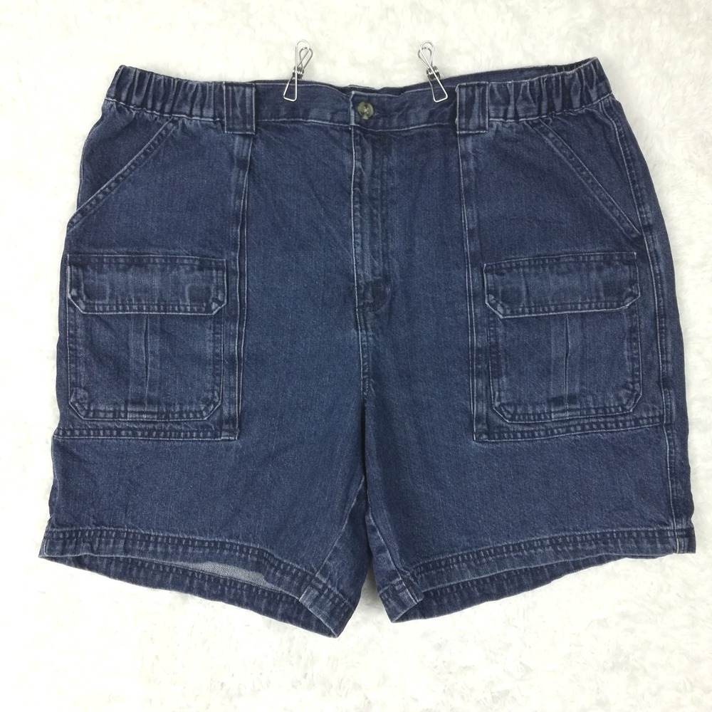 Croft & Barrow Mens Shorts Cargo Hiking Blue Denim Medium Wash Outdoor 42